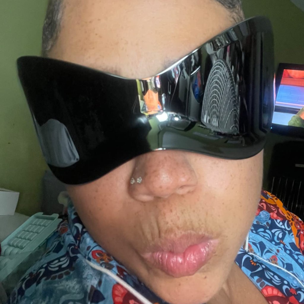 Neiman Marcus Luxury Oversized Shield Futuristic Sunglasses
